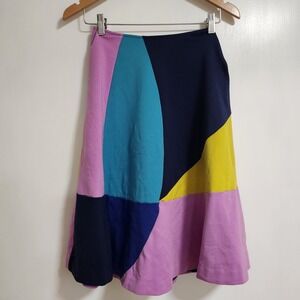 Boden Alice Ponte Colorblock A‎ Line Swing Skirt Size 4L